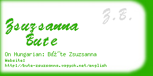 zsuzsanna bute business card